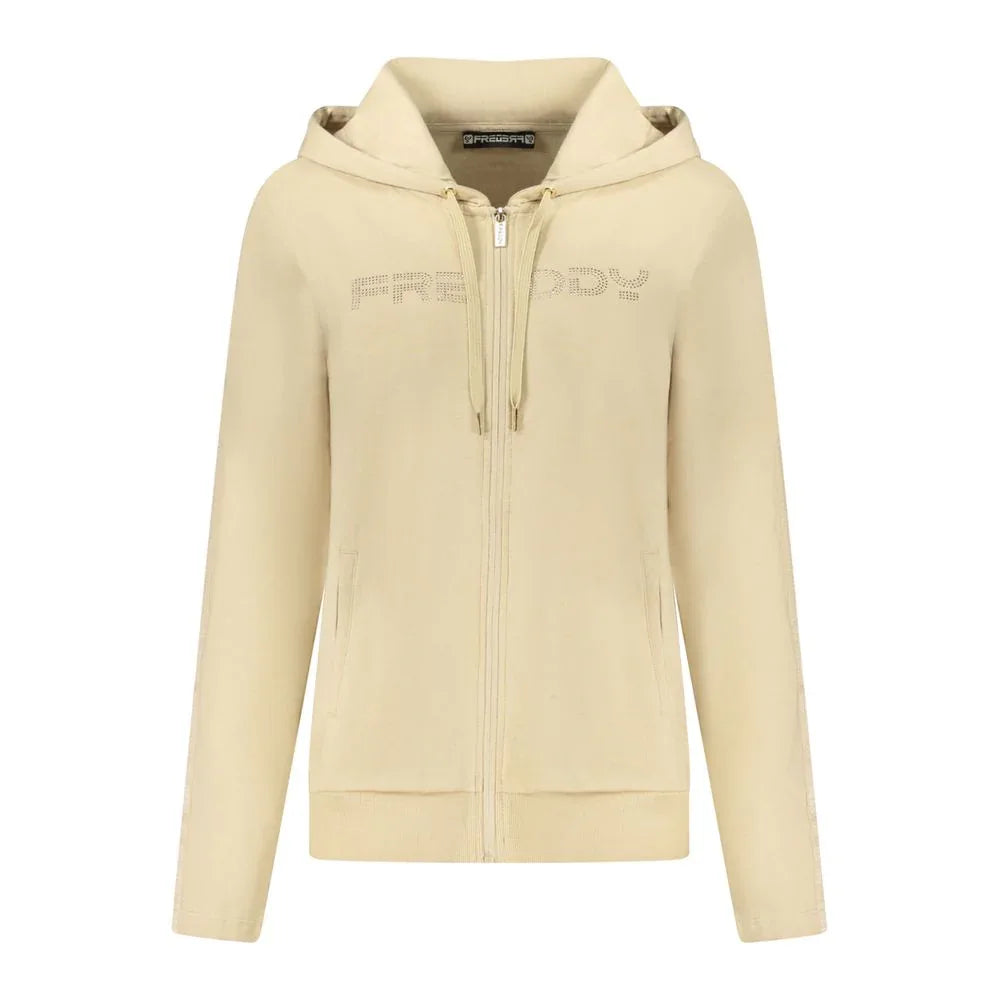 Freddy Beige Cotton Women Sweatshirt - Zeiniez