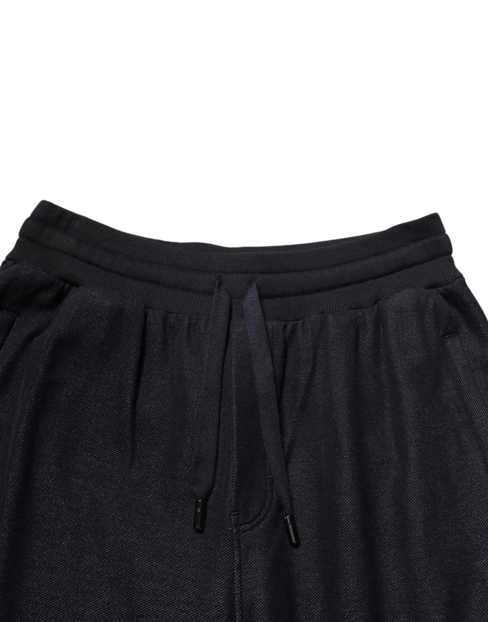 Dolce & Gabbana Black Cotton Blend Drawstring Jogger Jogger Pants - Zeiniez