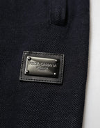 Dolce & Gabbana Black Cotton Blend Drawstring Jogger Jogger Pants - Zeiniez