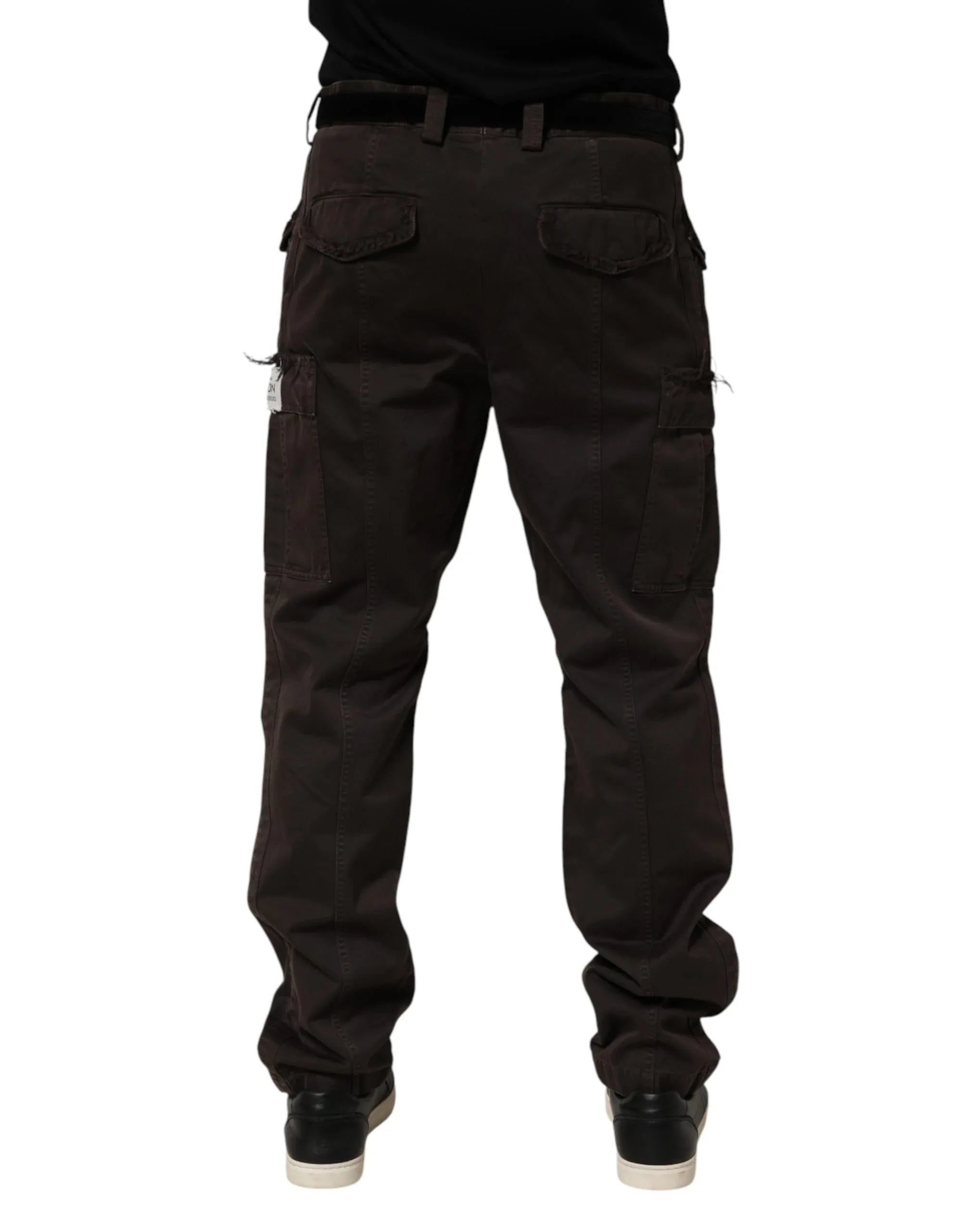 Dolce & Gabbana Brown Re- Edition Cotton Men Cargo Pants - Zeiniez