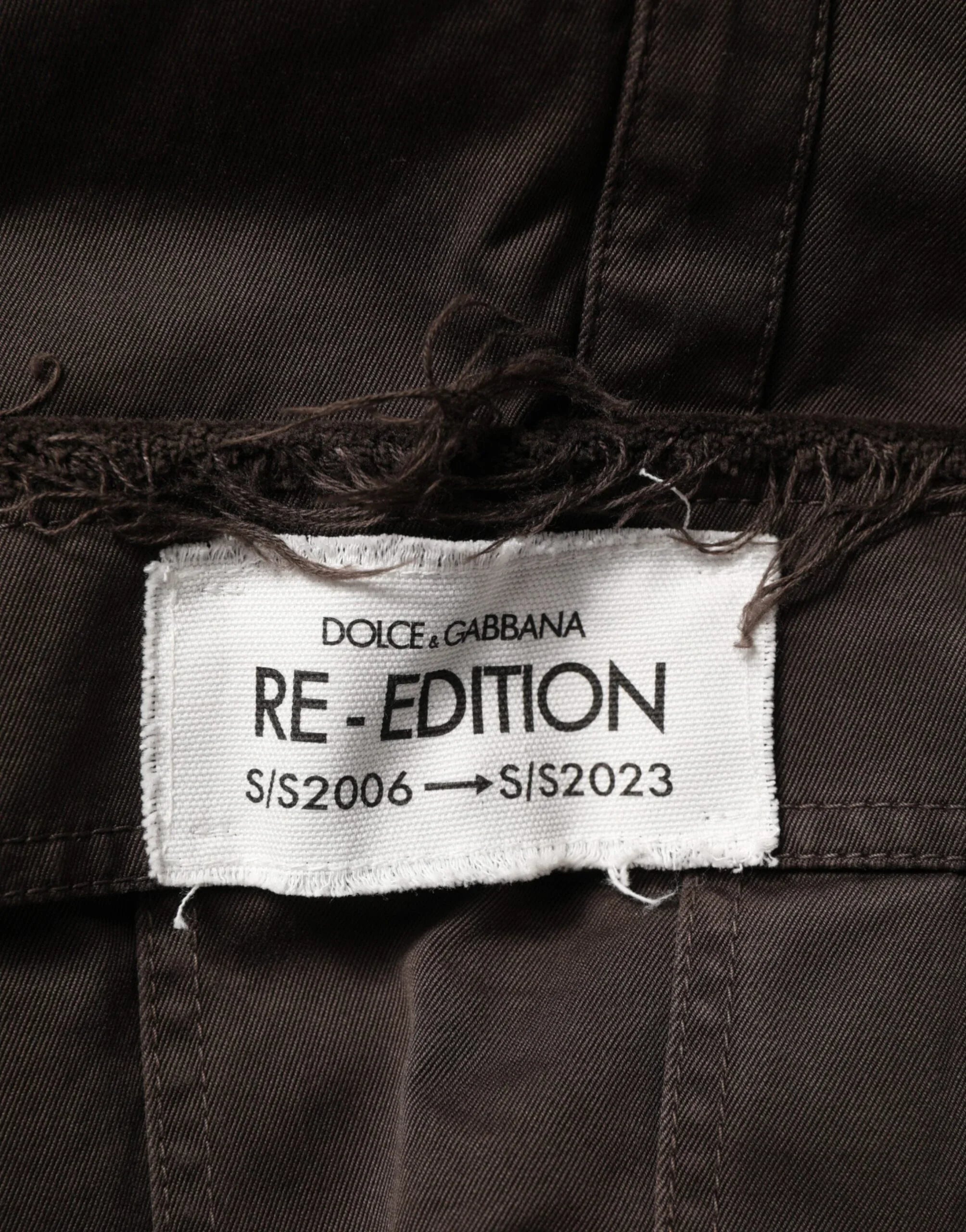 Dolce & Gabbana Brown Re- Edition Cotton Men Cargo Pants - Zeiniez