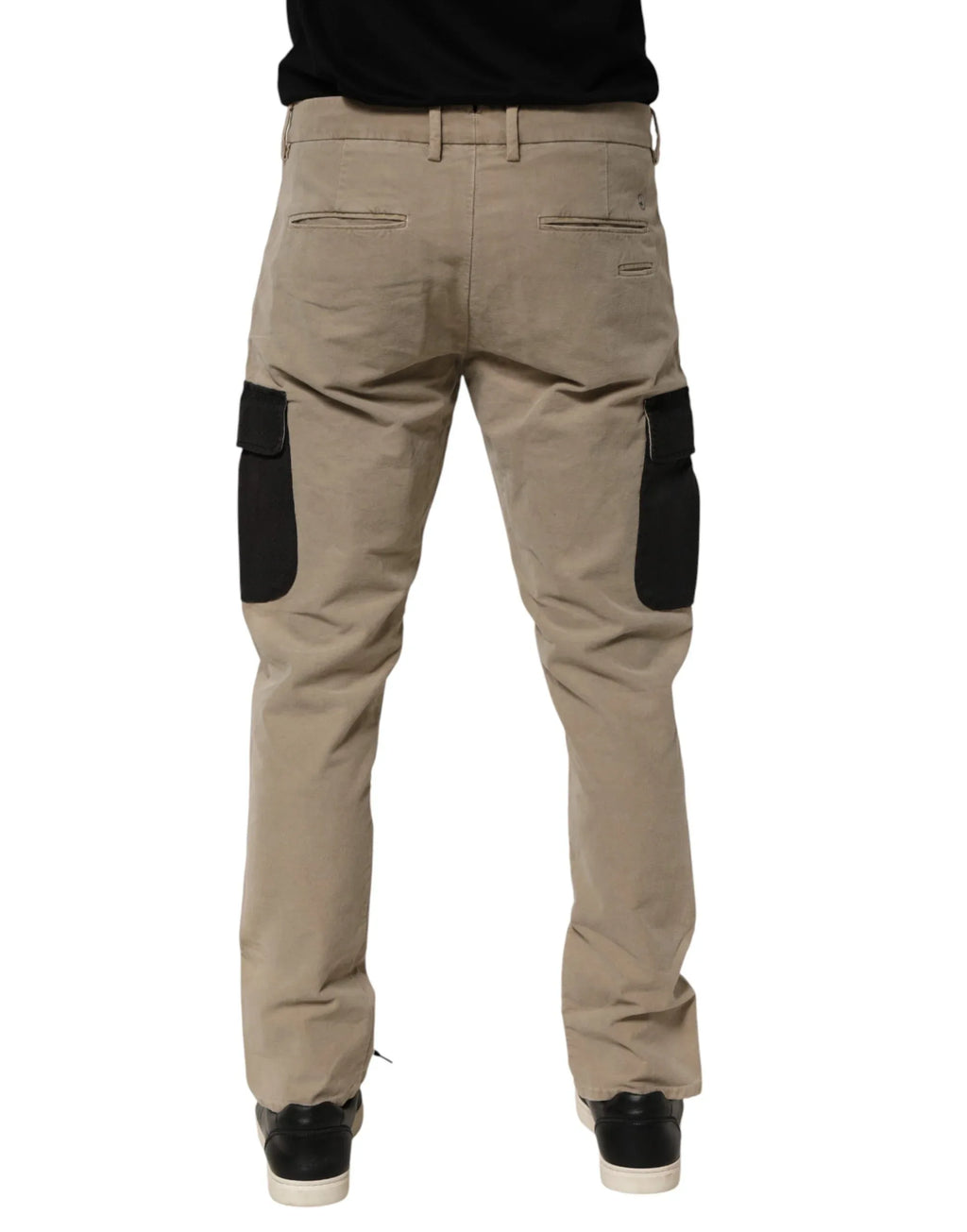 AT.P.CO Beige Mid Waist Skinny Men Cargo Chino Trouser Pants - Zeiniez