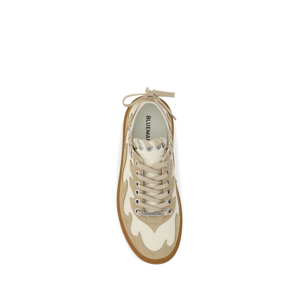 Bluemarble Brown Calf Leather Bos Taurus Low Top Sneakers - Zeiniez