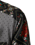 Dolce & Gabbana Multicolor Patchwork Long Sleeves Silk Shirt - Zeiniez