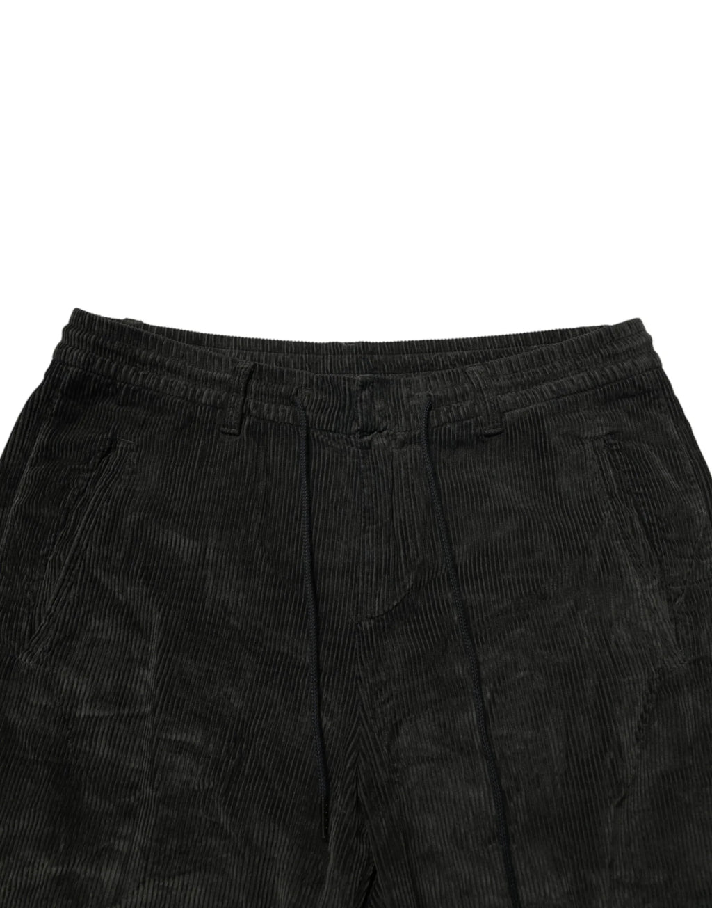 Dondup Black Mid Waist Cropped Corduroy Men Trouser Pants - Zeiniez