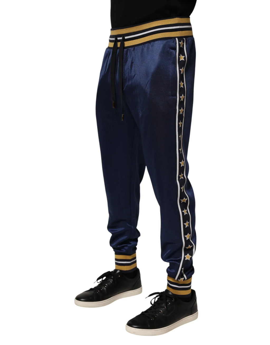 Dolce & Gabbana Blue Nylon Jogger Mid Waist Trouser Pants - Zeiniez