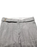 Briglia 1949 Gray Mid Waist Dress Formal Skinny Men Pants - Zeiniez