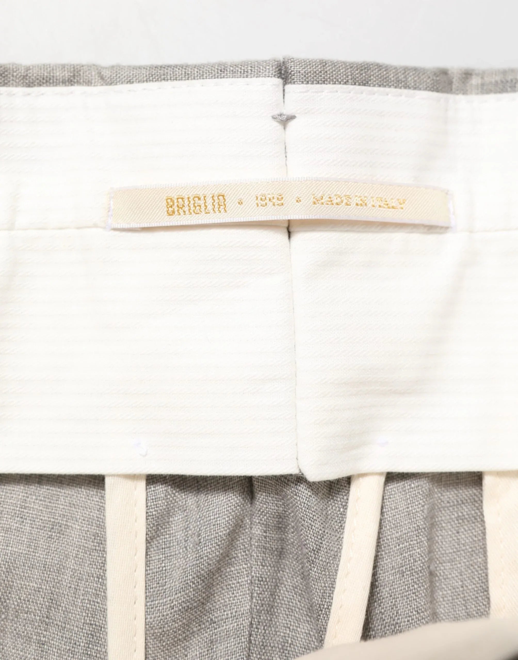 Briglia 1949 Gray Mid Waist Dress Formal Skinny Men Pants - Zeiniez