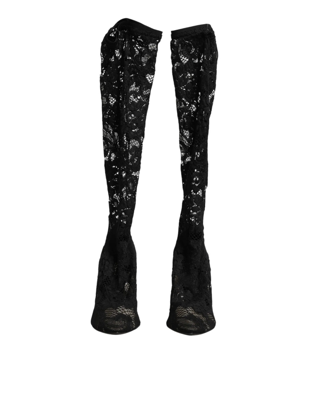 Dolce & Gabbana Black Pumps Taormina Lace Socks Boots Shoes - Zeiniez