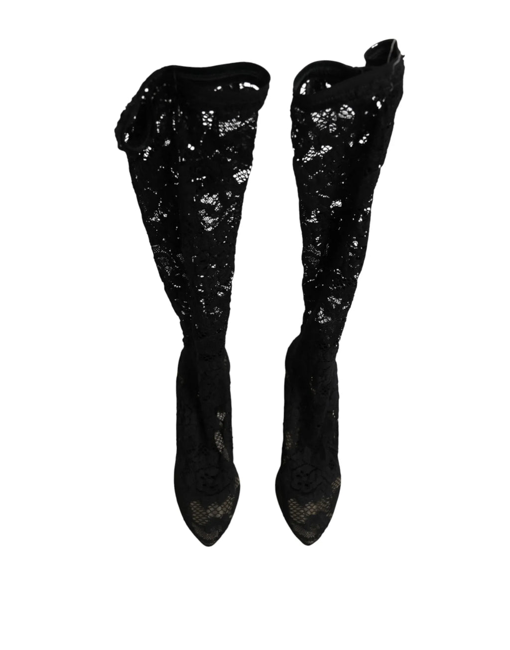 Dolce & Gabbana Black Pumps Taormina Lace Socks Boots Shoes - Zeiniez