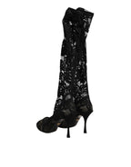 Dolce & Gabbana Black Pumps Taormina Lace Socks Boots Shoes - Zeiniez