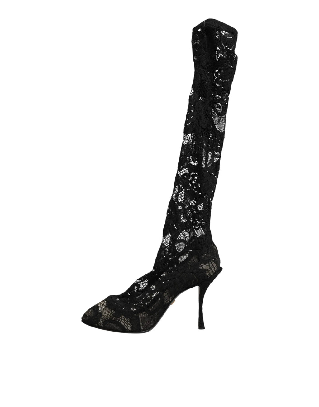 Dolce & Gabbana Black Pumps Taormina Lace Socks Boots Shoes - Zeiniez