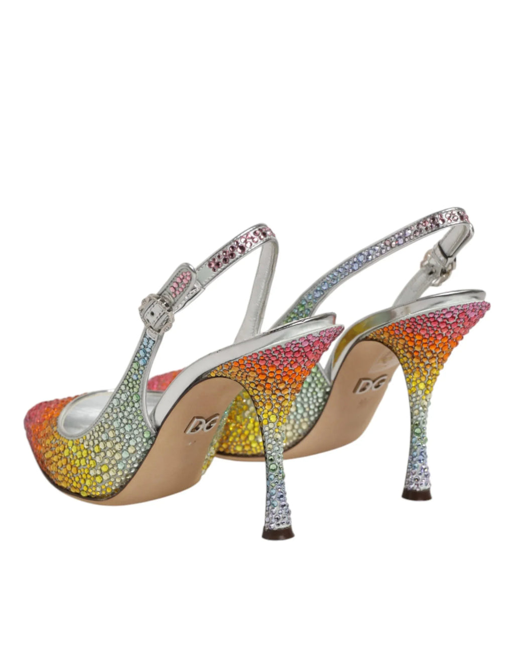 Dolce & Gabbana Multicolor Sequin Slingback Pumps Shoes - Zeiniez