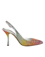 Dolce & Gabbana Multicolor Sequin Slingback Pumps Shoes - Zeiniez