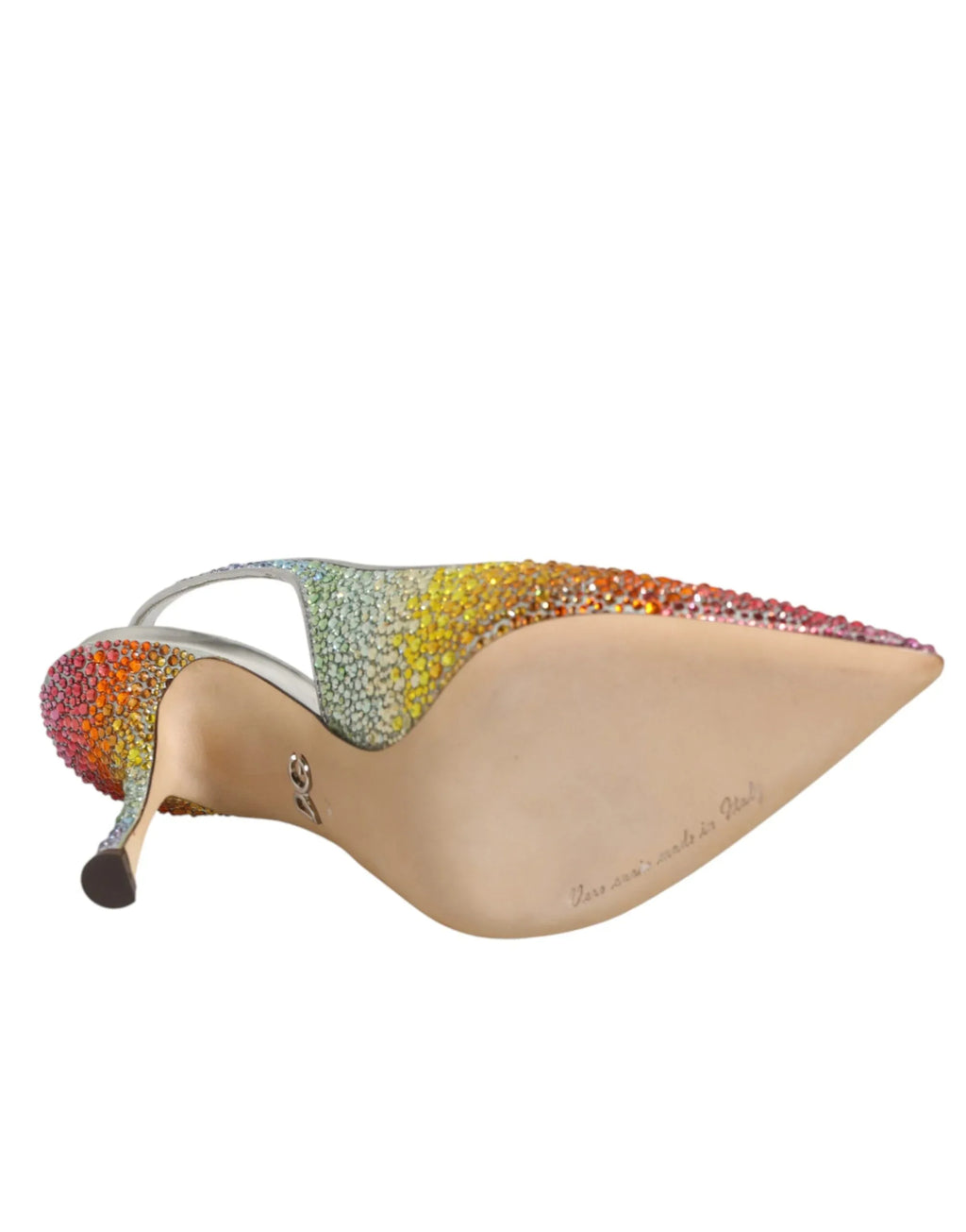 Dolce & Gabbana Multicolor Sequin Slingback Pumps Shoes - Zeiniez