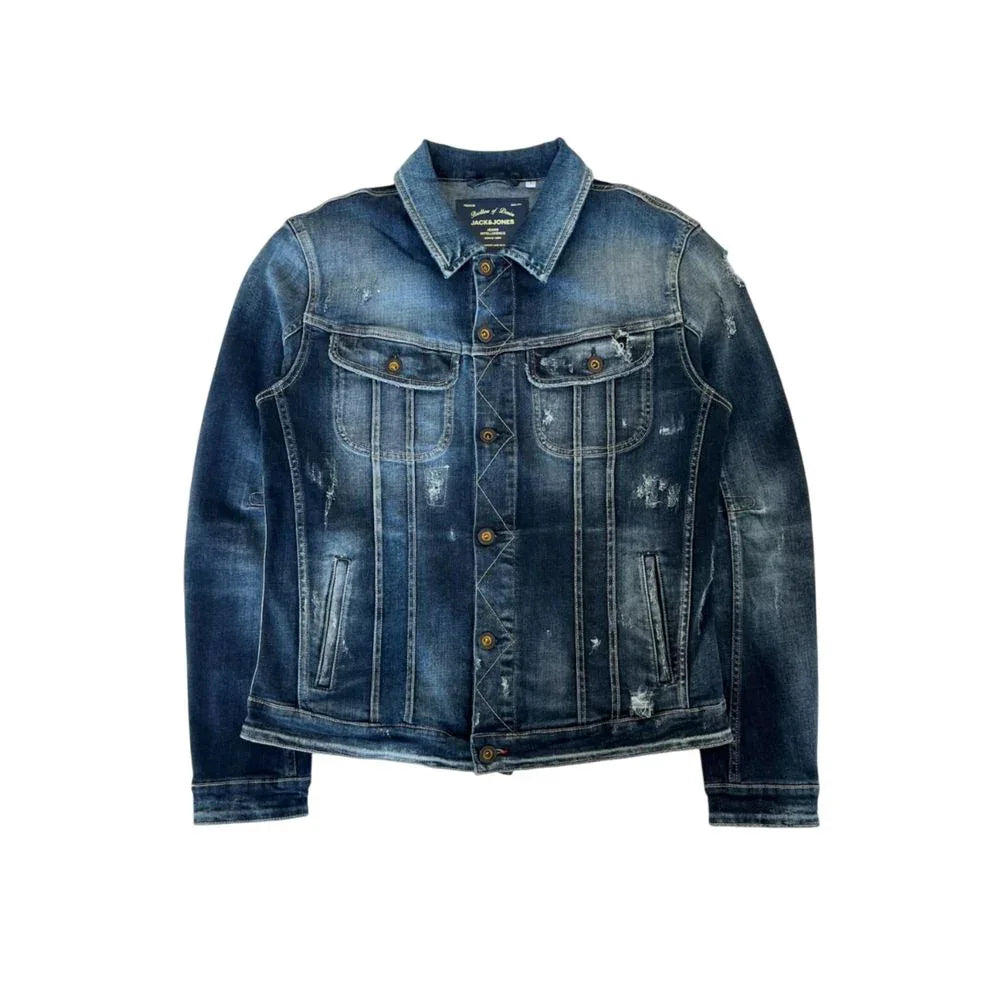 Jack & Jones Blue Cotton Men's Denim Jacket - Zeiniez