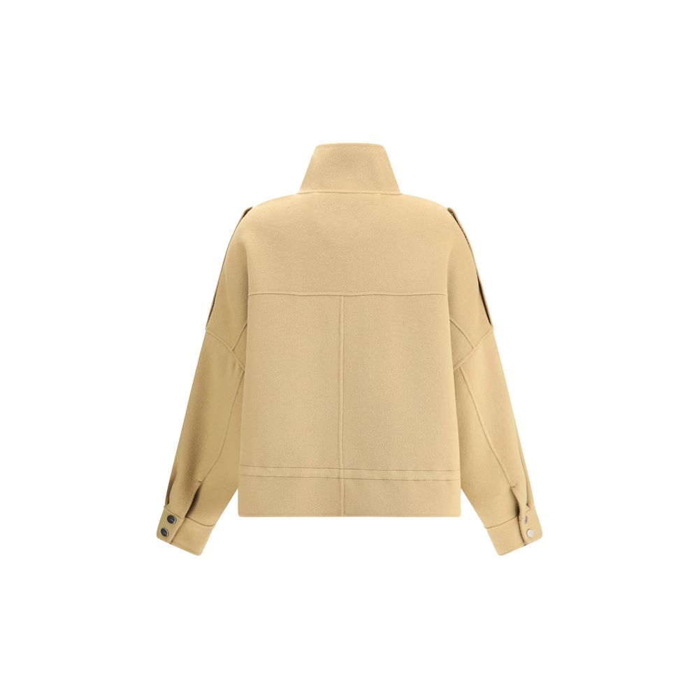 PINKO Beige Wool Coat - Zeiniez