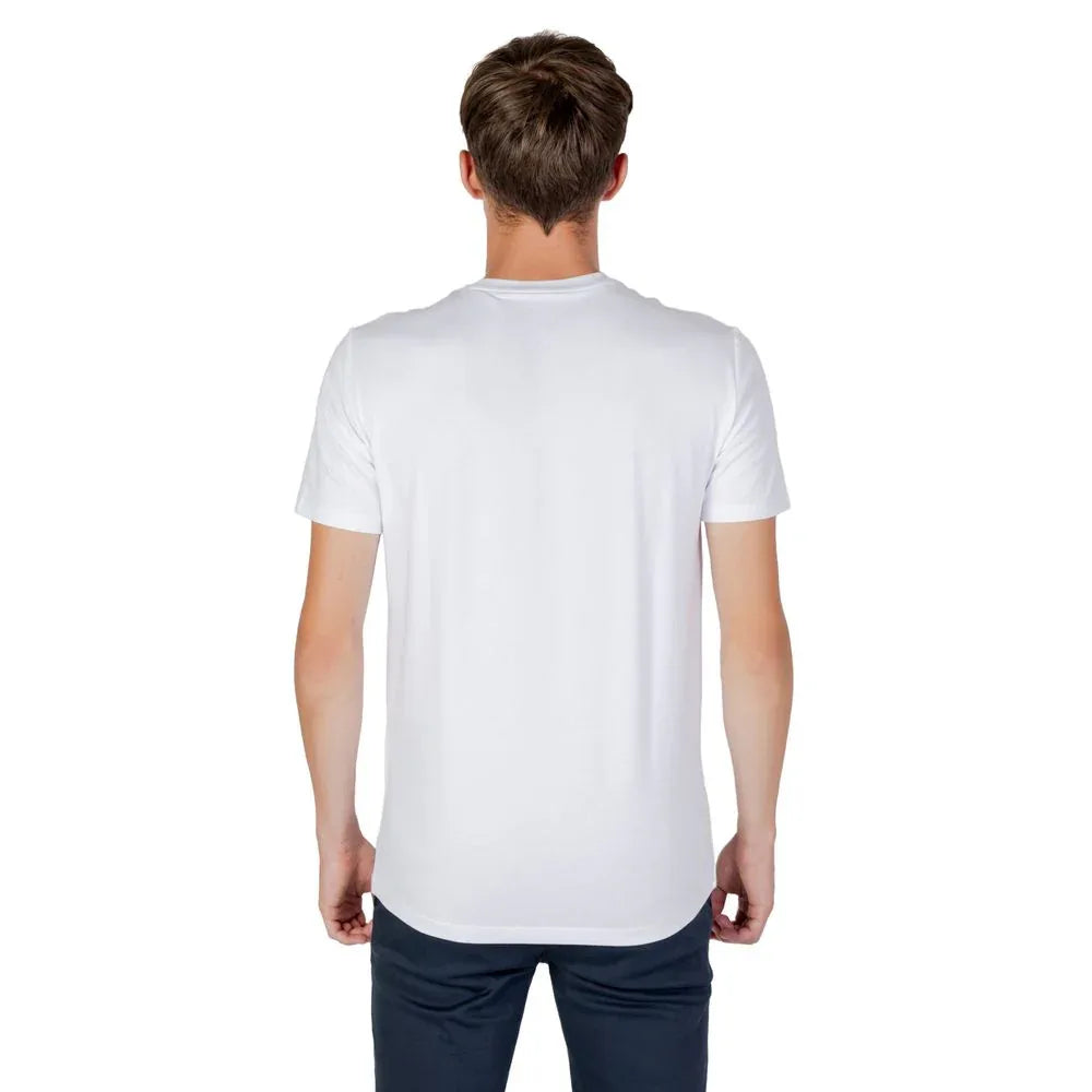 Armani Exchange White Cotton T-Shirt - Zeiniez