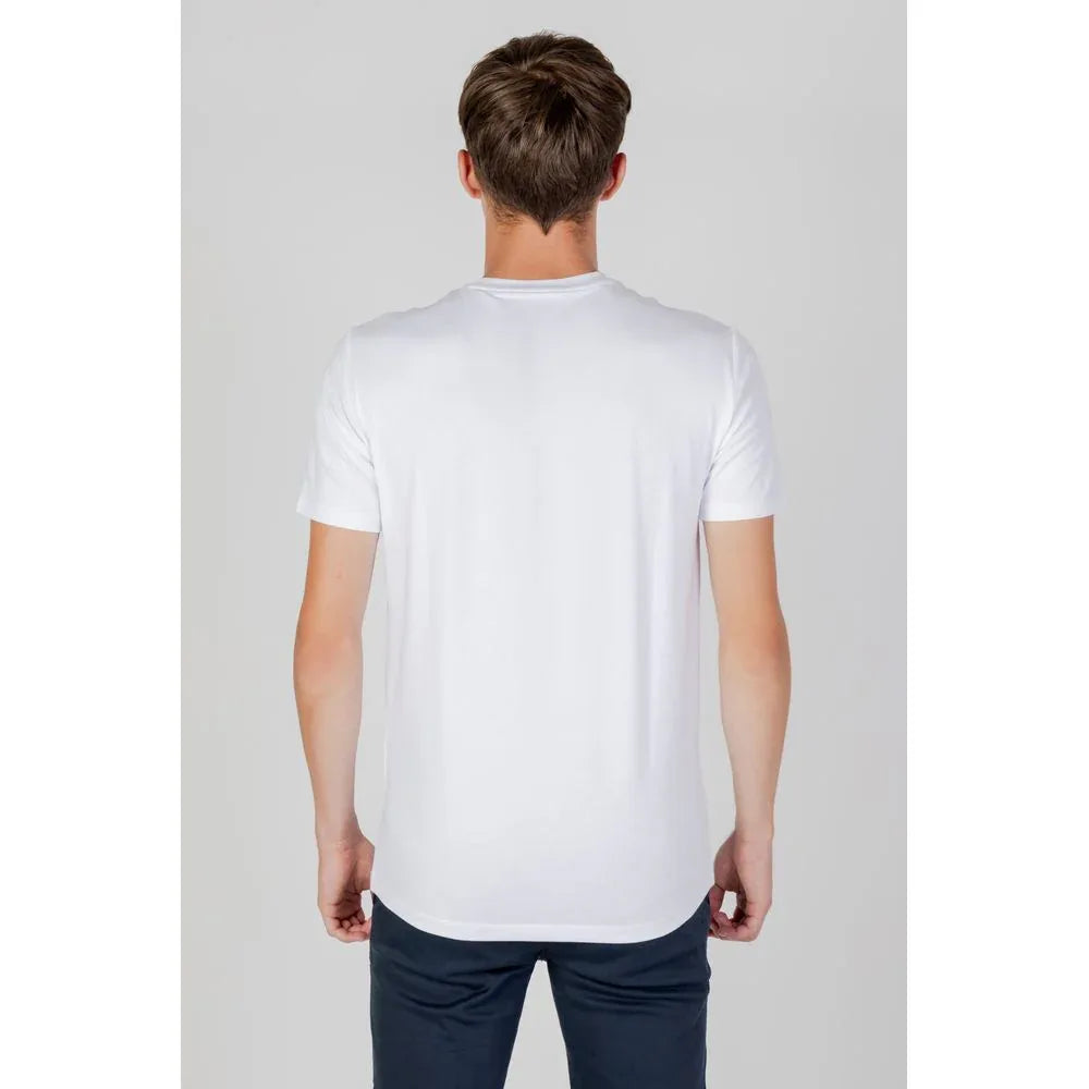 Armani Exchange White Cotton T-Shirt - Zeiniez