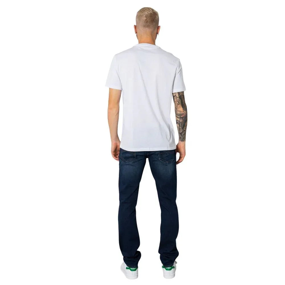 Armani Exchange White Cotton T-Shirt - Zeiniez