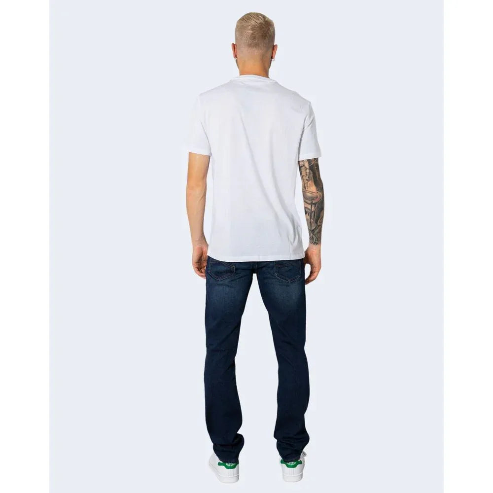 Armani Exchange White Cotton T-Shirt - Zeiniez