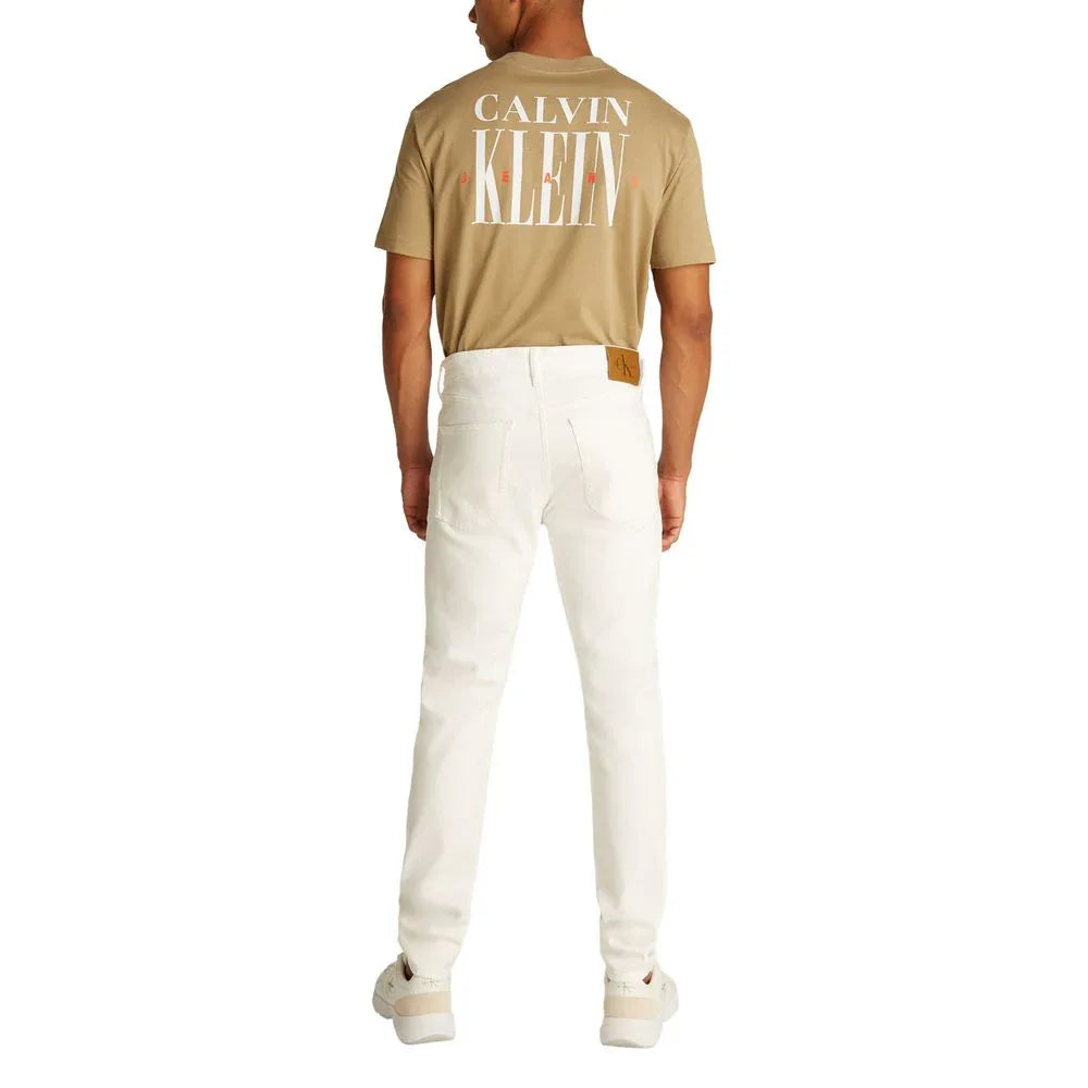 Calvin Klein Jeans White Cotton Skinny Jeans - Zeiniez