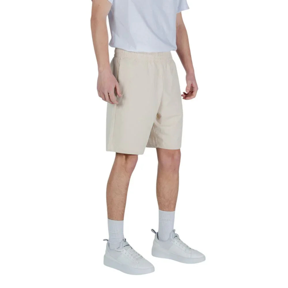 EA7 Emporio Armani Beige Cotton Bermuda Shorts - Zeiniez