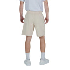 EA7 Emporio Armani Beige Cotton Bermuda Shorts - Zeiniez