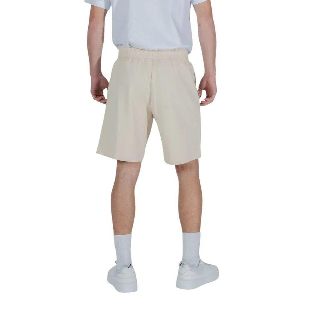 EA7 Emporio Armani Beige Cotton Bermuda Shorts - Zeiniez