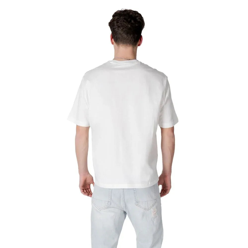 Armani Exchange White Cotton T-Shirt - Zeiniez