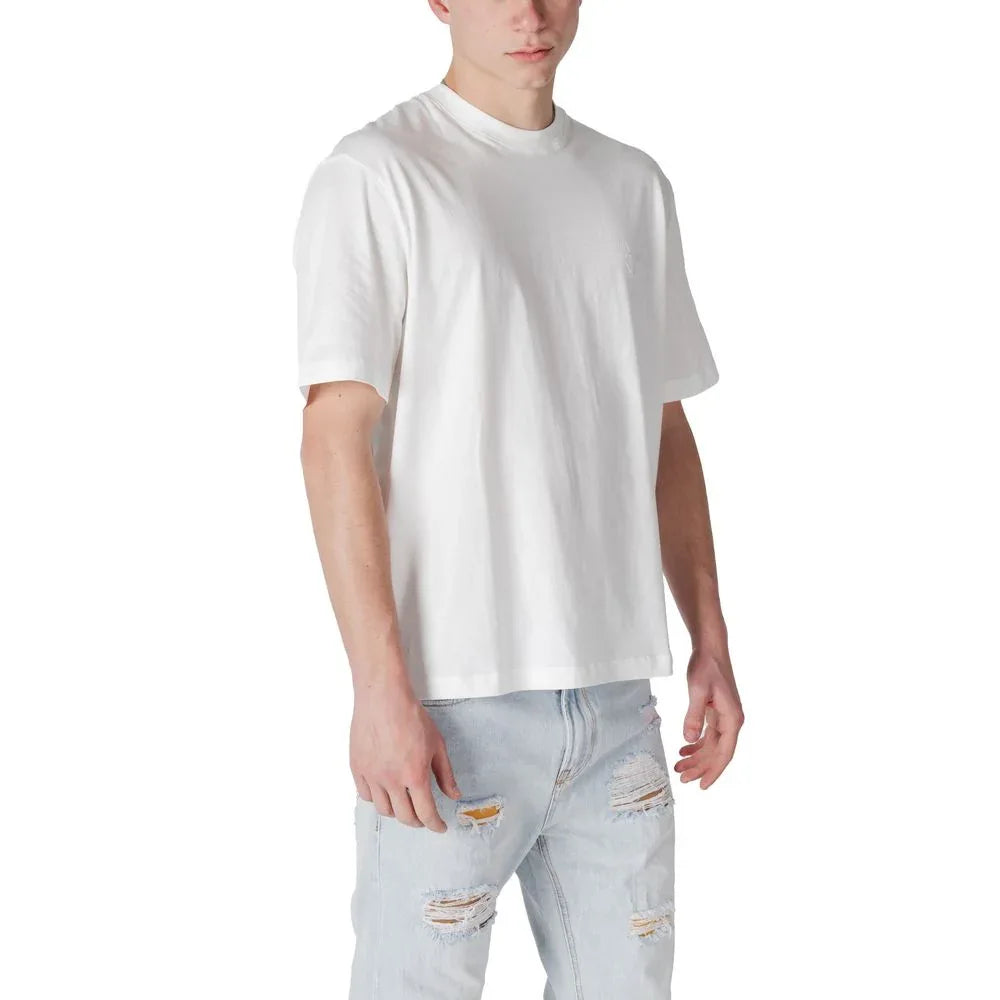 Armani Exchange White Cotton T-Shirt - Zeiniez