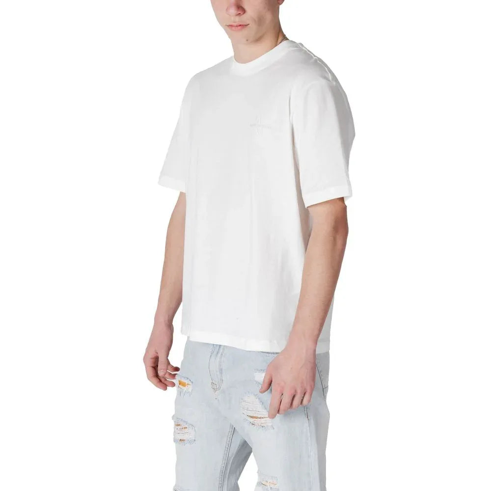 Armani Exchange White Cotton T-Shirt - Zeiniez