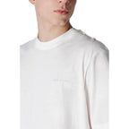 Armani Exchange White Cotton T-Shirt - Zeiniez