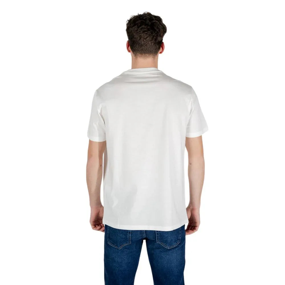Armani Exchange White Cotton T-Shirt - Zeiniez
