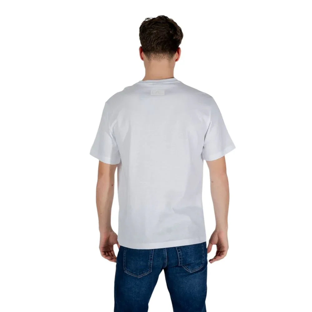 EA7 Emporio Armani White Cotton T-Shirt - Zeiniez