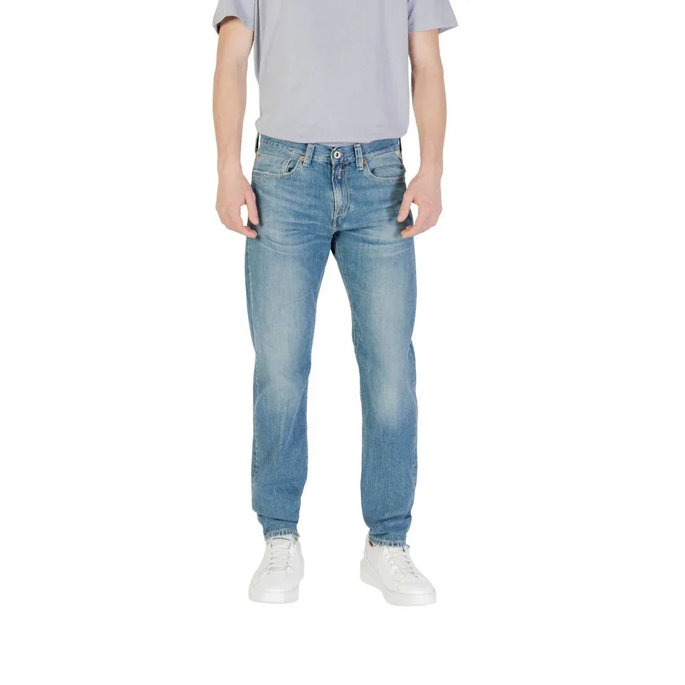 Replay Blue Cotton Skinny Jeans - Zeiniez