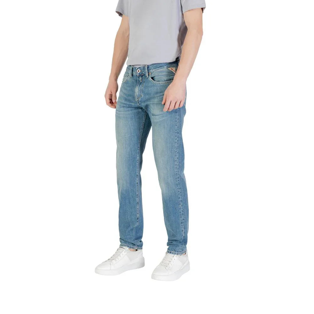 Replay Blue Cotton Skinny Jeans - Zeiniez