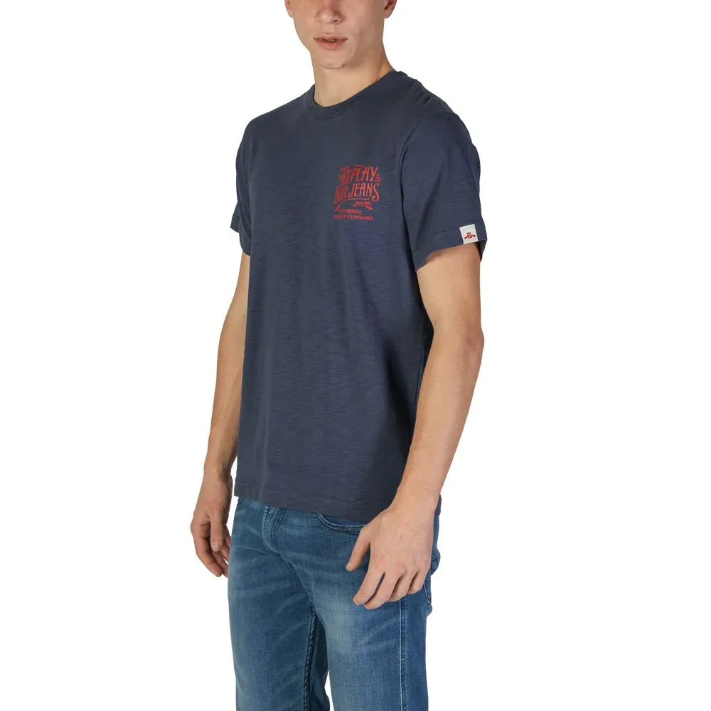 Replay Blue Cotton T-Shirt - Zeiniez