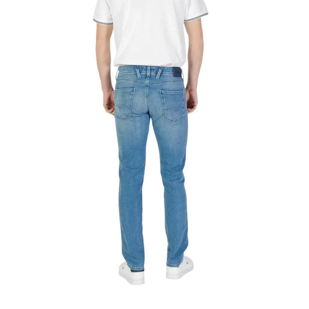 Replay Blue Cotton Skinny Jeans - Zeiniez
