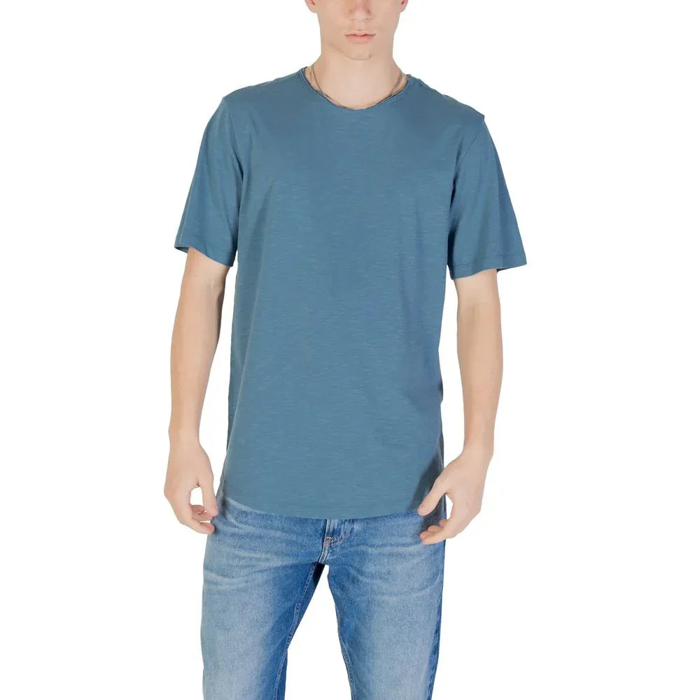 Jack Jones Blue Cotton T-Shirt - Zeiniez