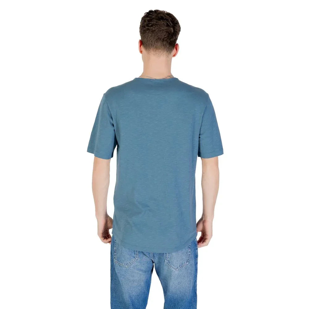 Jack Jones Blue Cotton T-Shirt - Zeiniez