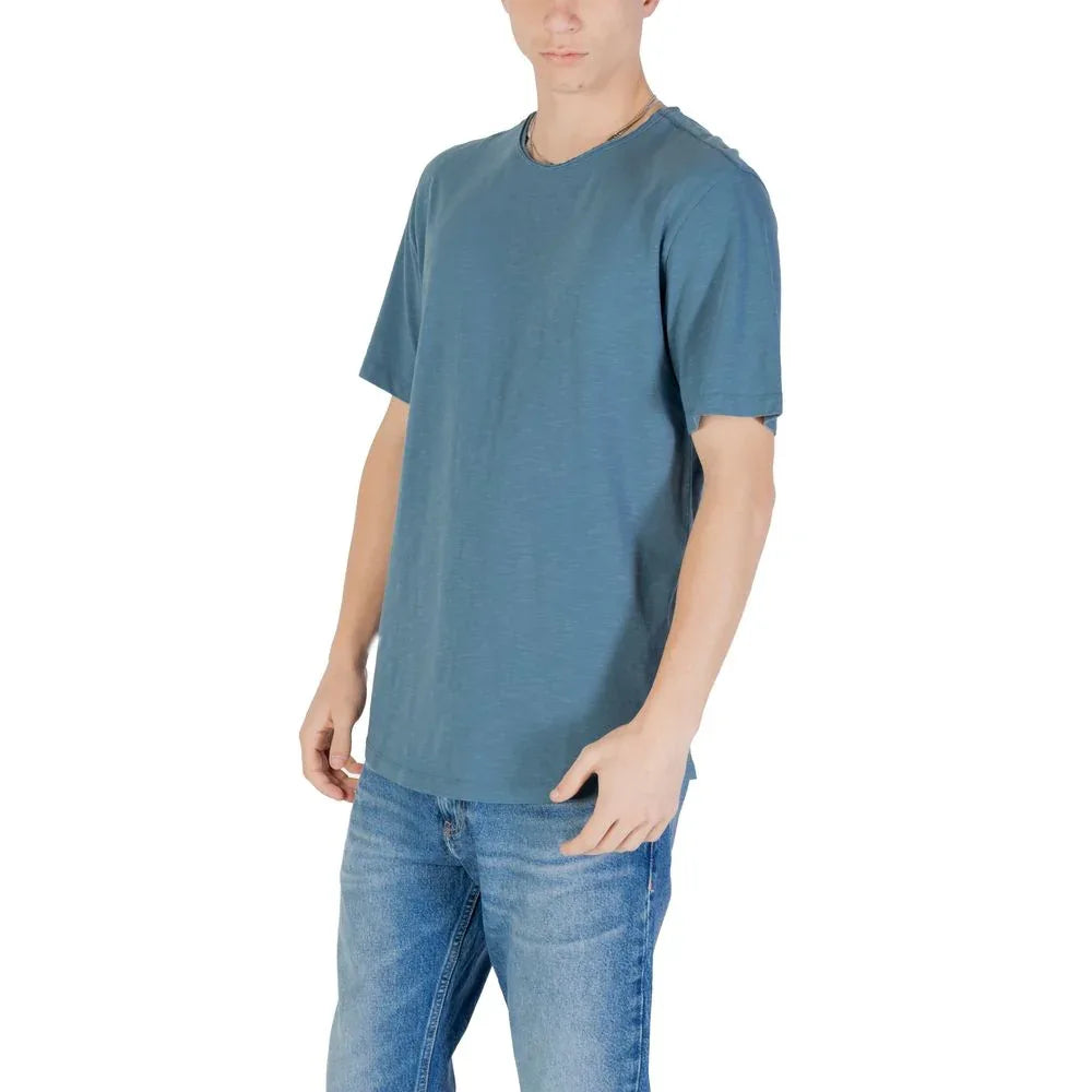 Jack Jones Blue Cotton T-Shirt - Zeiniez