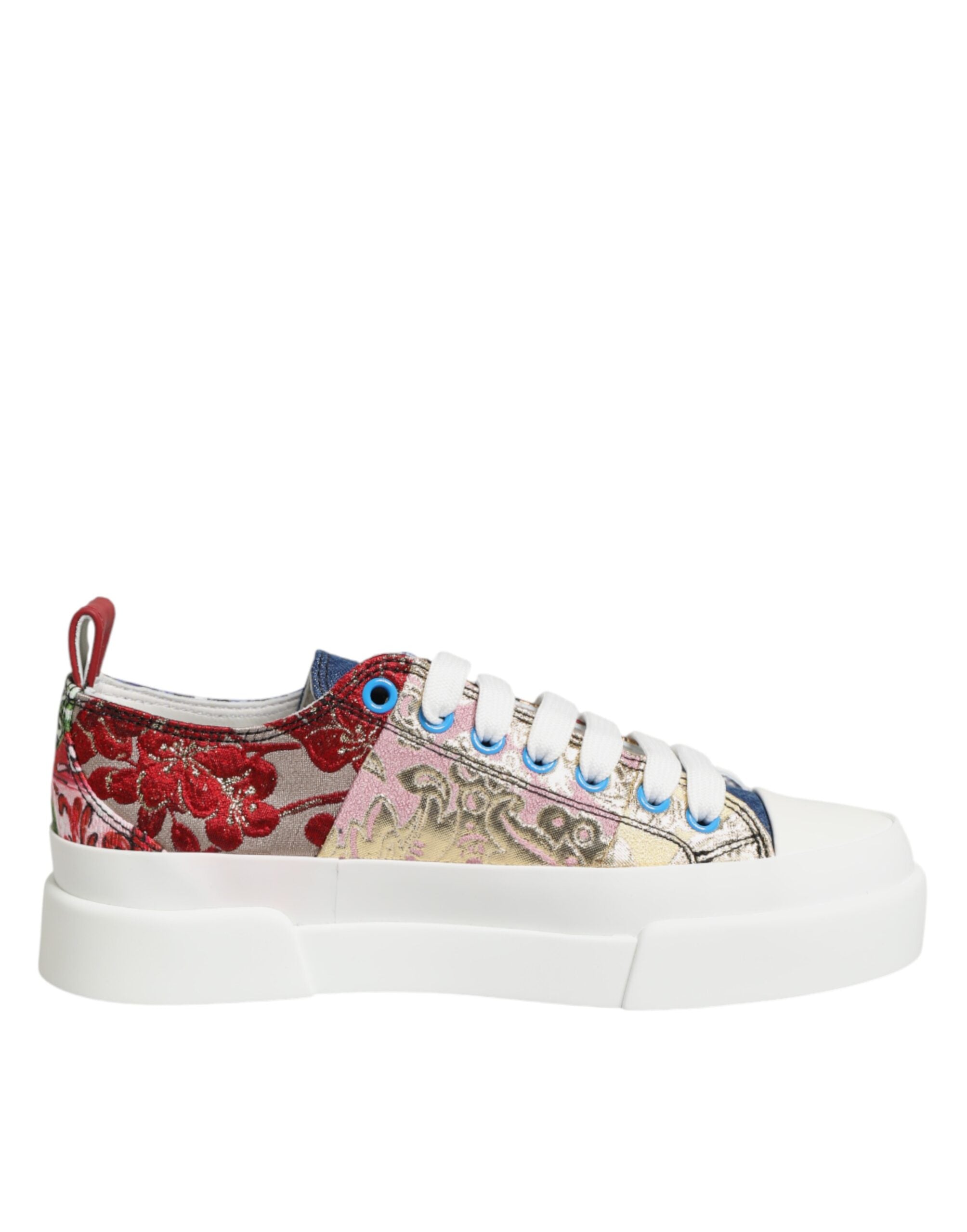 Dolce & Gabbana Multicolor Patchwork Low Top Sneakers Shoes - Zeiniez
