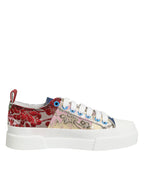 Dolce & Gabbana Multicolor Patchwork Low Top Sneakers Shoes - Zeiniez