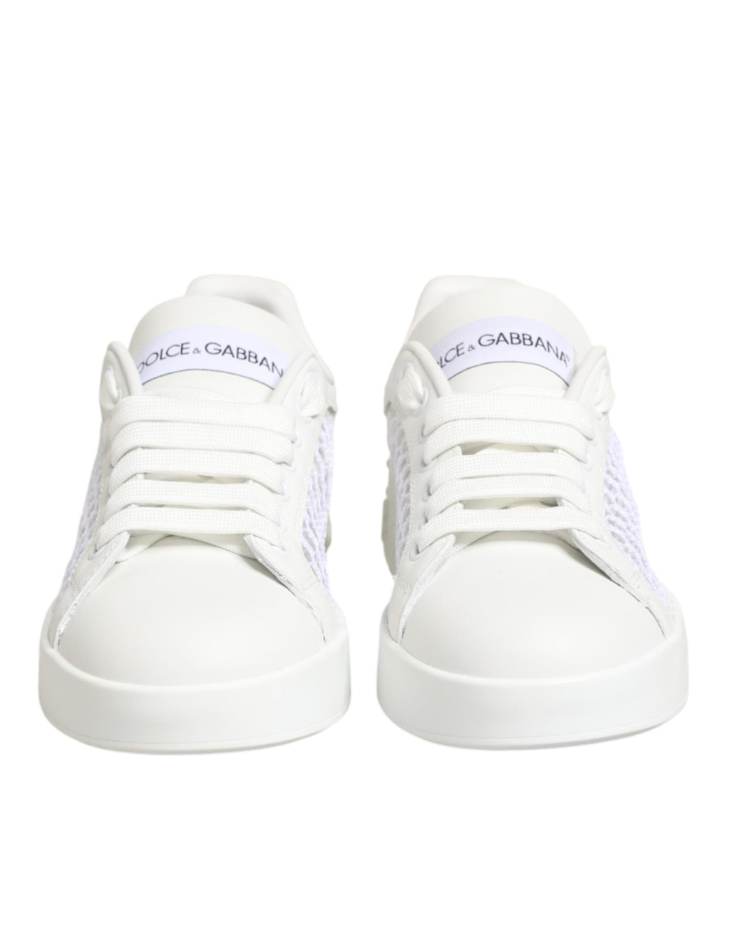 Dolce & Gabbana White Mesh Inserts Low Top Sneakers Shoes - Zeiniez