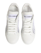 Dolce & Gabbana White Mesh Inserts Low Top Sneakers Shoes - Zeiniez