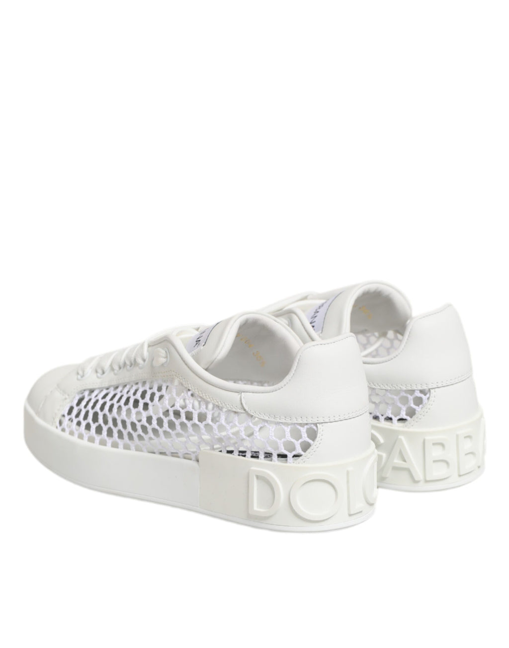 Dolce & Gabbana White Mesh Inserts Low Top Sneakers Shoes - Zeiniez