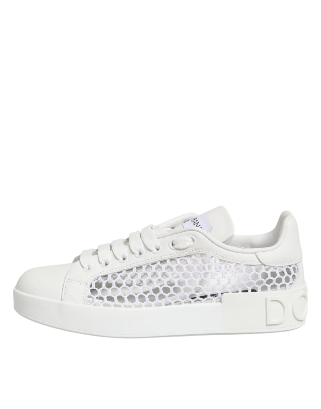 Dolce & Gabbana White Mesh Inserts Low Top Sneakers Shoes - Zeiniez