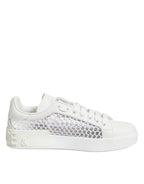 Dolce & Gabbana White Mesh Inserts Low Top Sneakers Shoes - Zeiniez
