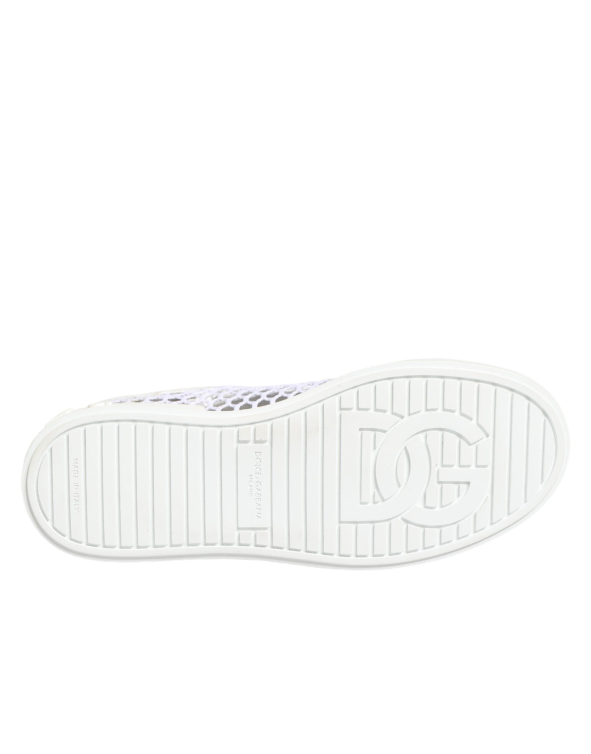 Dolce & Gabbana White Mesh Inserts Low Top Sneakers Shoes - Zeiniez